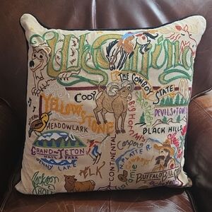 Yellowstone Themed Embroidered Decorative Pillow - Multi-Color